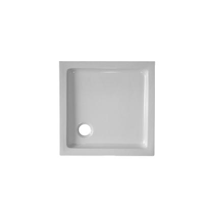 SHOWER BASE, 900x900mm, square, 1 outlet, composite, white