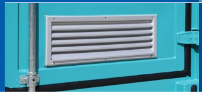 (Containex) GRILLE D'AERATION, 400x200mm, aluminium, blanc