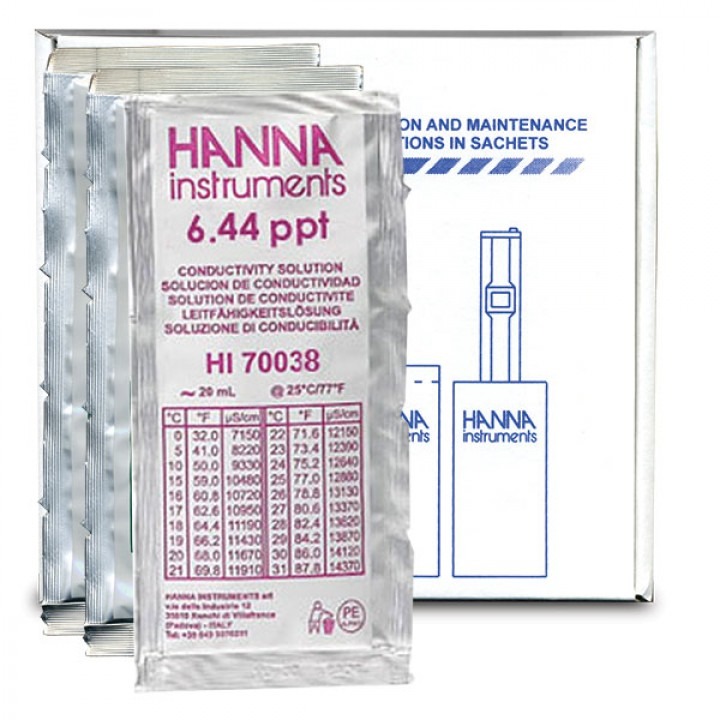 (HI 98130) SOLUTION TAMPON (HI 70038P) 6,44 ppt, 25x20ml box