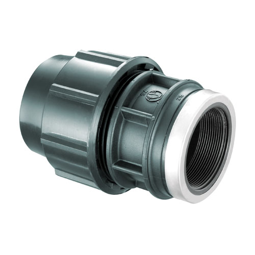 ADAPTER COUPLING compr./threaded, HDPE, Ø 63mm-1", FxF
