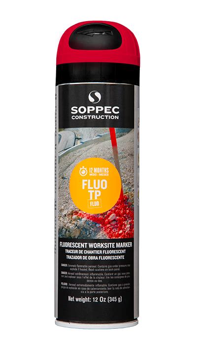 MARKER PAINT temporary use, red fluorescent, spray