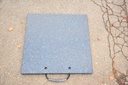 BASE PLATE, high density PE, 60x60x4cm, with handle, piece