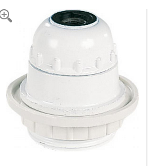 LIGHT SOCKET, E27, 230V, end line fitting, double ring