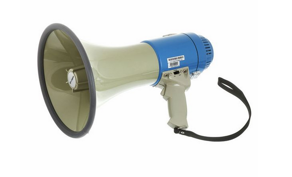 MEGAPHONE, 6W, w/out C batteries