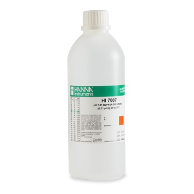 (HI 98129) BUFFER SOLUTION (HI 7007L) pH 7.01, 500ml, bottle