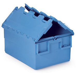 TOTE BOX interlocking lid, 60x40x30cm, 55l, blue