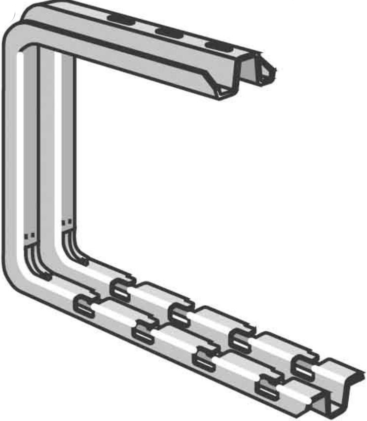 (chemin de cables 200mm) ETRIER PLAFOND, forme C