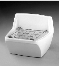 WALL UTILITY BASIN grill, ceramic, 45x34cm + plug, fixings