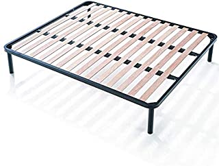 BED, metal, ±180x180cm + slatted base