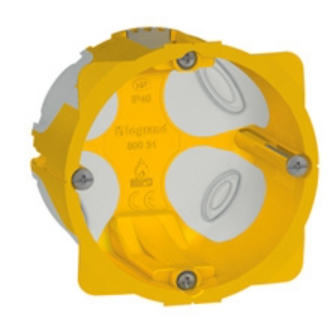 FLUSH-MOUNTED BOX dry wall, airtight, single, Ø 67x40mm