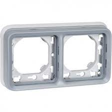 FRAME double (Legrand Plexo) horizontal, IP55, grey