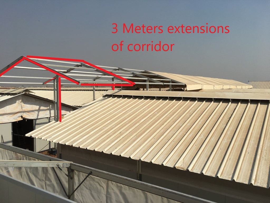 (WRG modulaire) EXTENSION base corridor, 3m + surplomb 1m