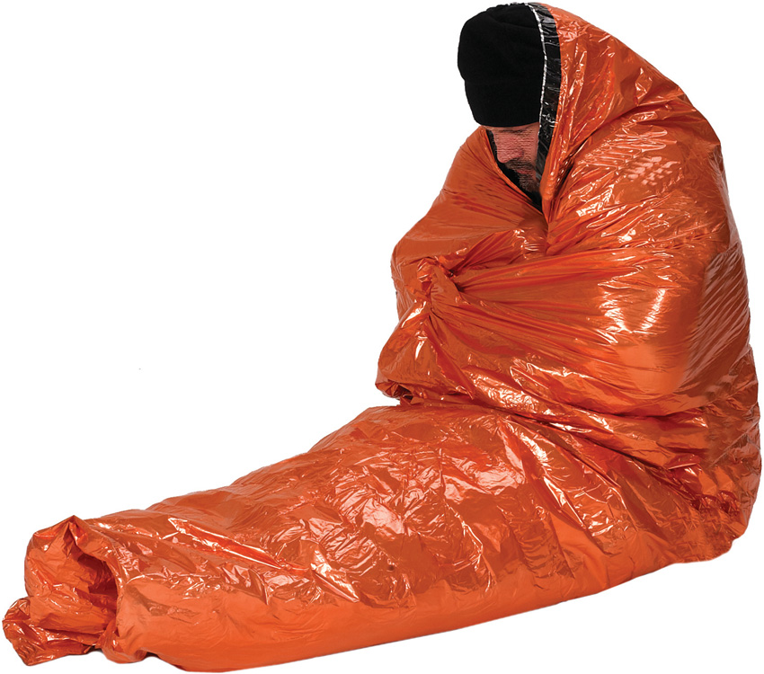 SAC DE SURVIE couverture, PE thermo-isolant, 210x105cm