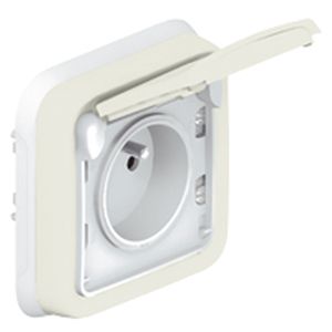 PRISE simple (Legrand Plexo) 2P+T/16A, IP55, blanc, encastré