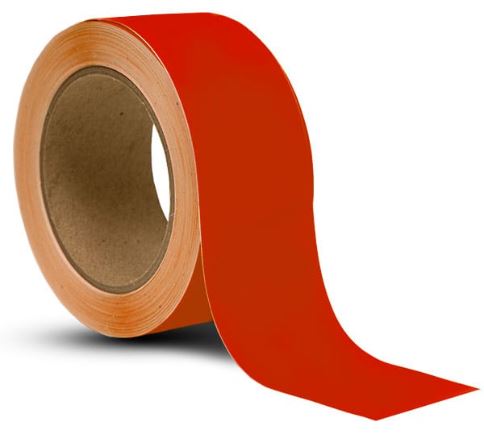 SIGNALISATION TAPE adhesive, vinyl, 33m, red, roll