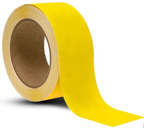 SIGNALISATION TAPE adhesive, vinyl, 33m, yellow, roll