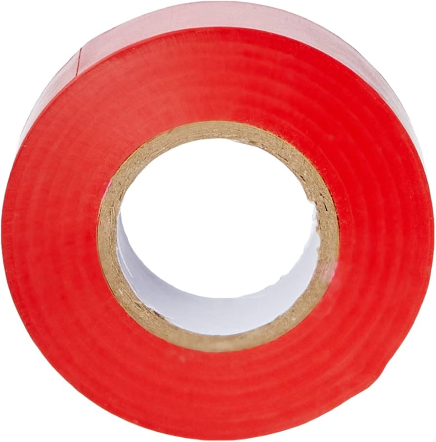 INSULATING TAPE adhesive, 19mmx20m, red, roll