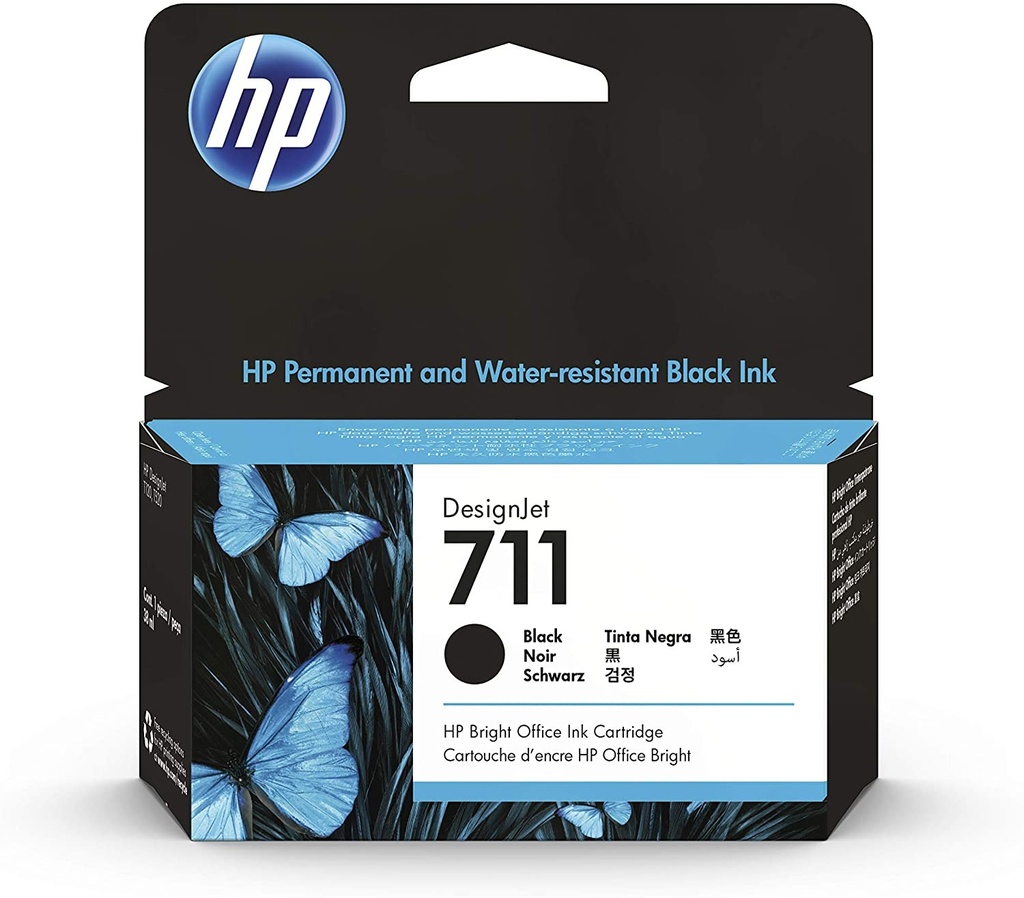 (HP Designjet T120) CARTOUCHE D'ENCRE (CZ129A) 38ml, noir