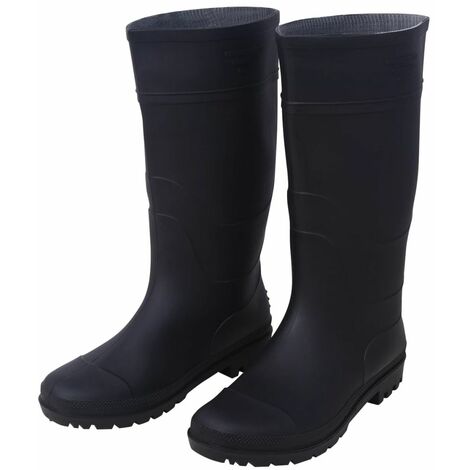 BOTTES, caoutchouc, taille 38, noir, paire