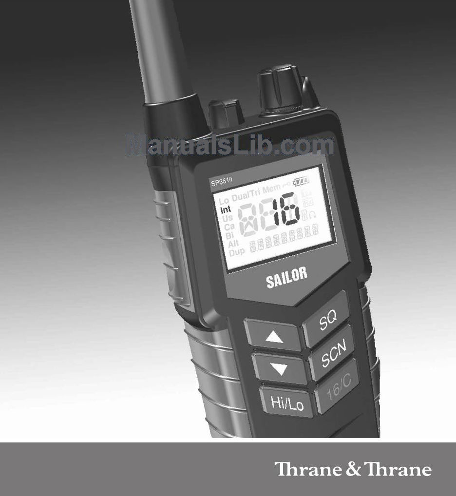 (VHF Sailor SP3510) USER MANUAL, EN