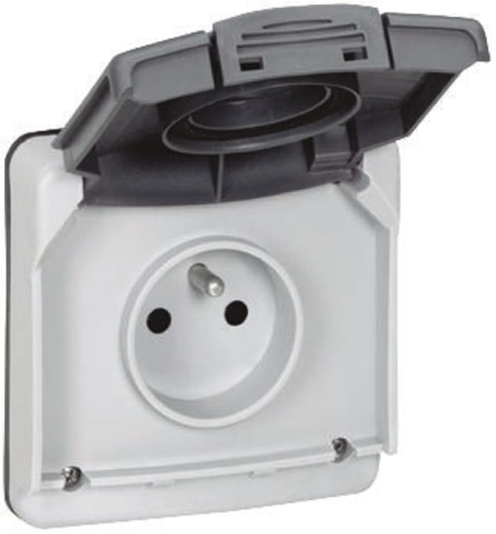 PRISE ss boit. (Legrand Plexo) 2P+E/16A, IP66, gris