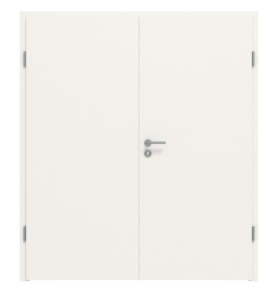 (Containex) DOUBLE PANEL WITH DOOR CUTOUT, white + frame