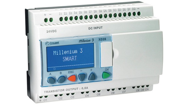 PROGRAMMABLE RELAY (Crouzet XD26) 100-240VAC, 16E/10S, mod.