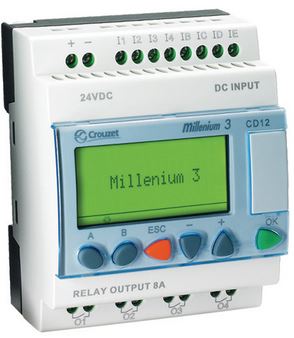 PROGRAMMABLE RELAY (Crouzet CD12) 100-240VAC, 8E/4S, mod.