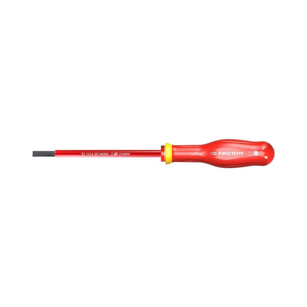 SCREWDRIVER slotted head, 5.5x125mm, ins. 1000V, AT5.5X125VE