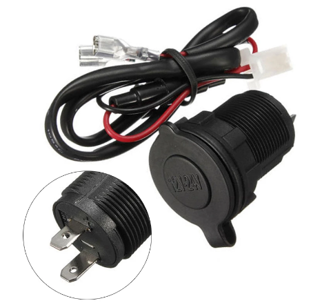 LIGHTER PLUG power outlet, water tight, 12V/24V