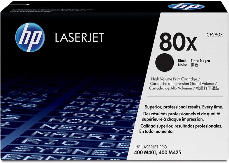 (HP LJ 400 pro) CARTOUCHE DE TONER haute cap. (HP80X) noire