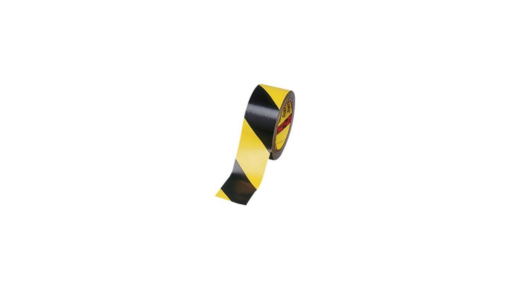 TAPE FLOOR MARKING adhesive, 50mmx33m, black/yellow, roll
