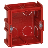 FLUSH-MOUNTED BOX single square masonry, 40mm deep