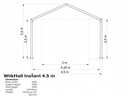 TENT multipur., mod. (WiikHall Inst. 4.5) alu., 4.5x6x3.5m