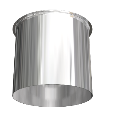 (chimney) PIPE, steel, Ø 150mm, 2mm thick, 1m + sleeve