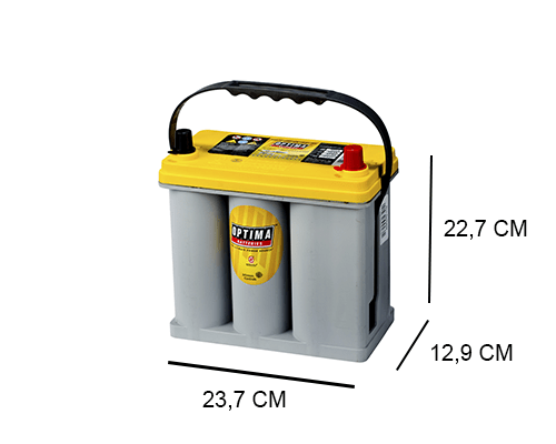 BATTERIE (Optima YellowTop YTR2.7) AGM, 12V/38Ah/460A, scel.