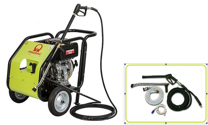 HIGH PRESSURE CLEANER, 200bar, 15l/mn, diesel engine