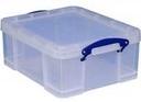 PLASTIC BOX, 18l, 48x39x20cm + cover & handles