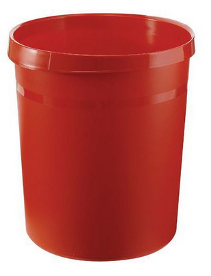 RUBBISH BIN, plastic, 20l, red, w/o lid