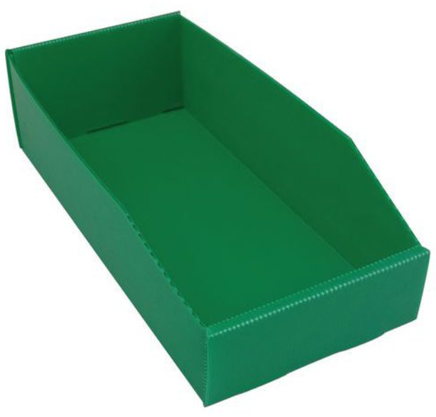 STORAGE TRAY, plastic, foldable, 380mm, 7 litre, green