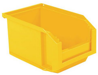 STORAGE TRAY, plastic, 230mm, 3 litre, yellow