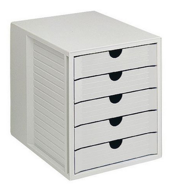 BOX, plastic, 5 drawers, 33x27x31.5cm