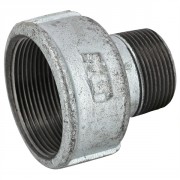 REDUCER COUPLING threaded, galvanized, 2"-1"¼, FxM