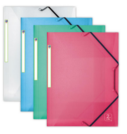 FOLDER flaps & elastic bands, plastic, 240x322mm, set of 4