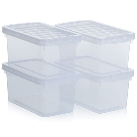 BOITE ALIMENTAIRE, plastique, ±31x16x16cm+couverc., lot de 4