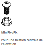 FIXATION CENTRAL support panneau sol. (K2 Systems Minirail)