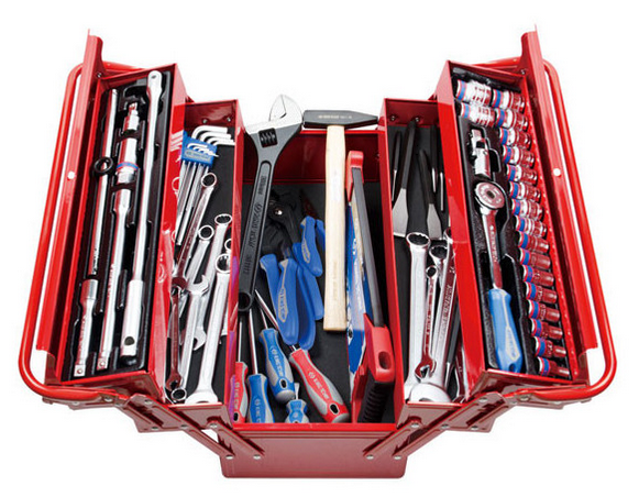 COMPLETE MECHANICAL TOOL BOX 69 pieces