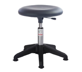 TABOURET pivotant, acier, 5 pieds, Ø ±40cm hauteur ±45/70cm