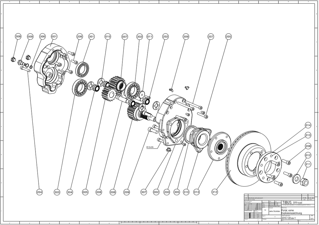 (HZJ78/79) PORTAL AXLE set (Tibus) 4