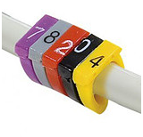 CABLE MARKERS, for Ø6-7mm, numbers 0-9, set of 100